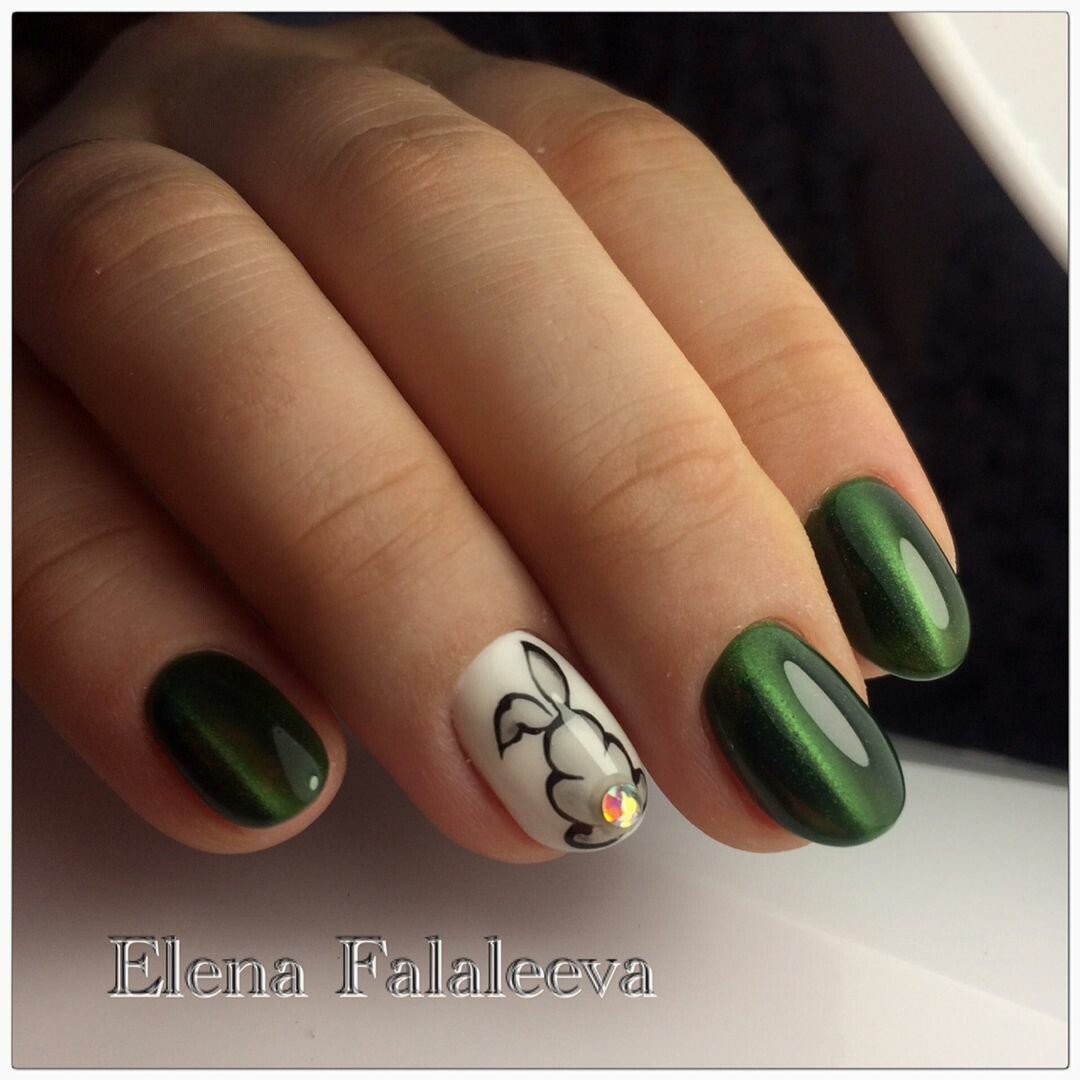 кошачий глаз маникюр