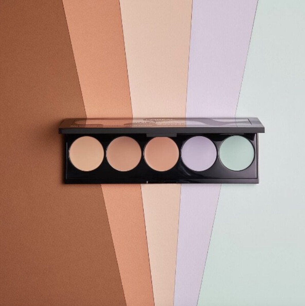 палетка цветных корректоров для лица