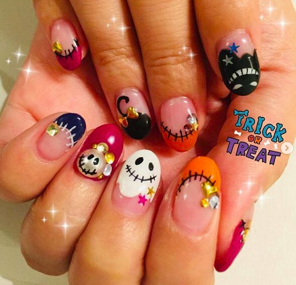 ногти на хэллоуин 2020