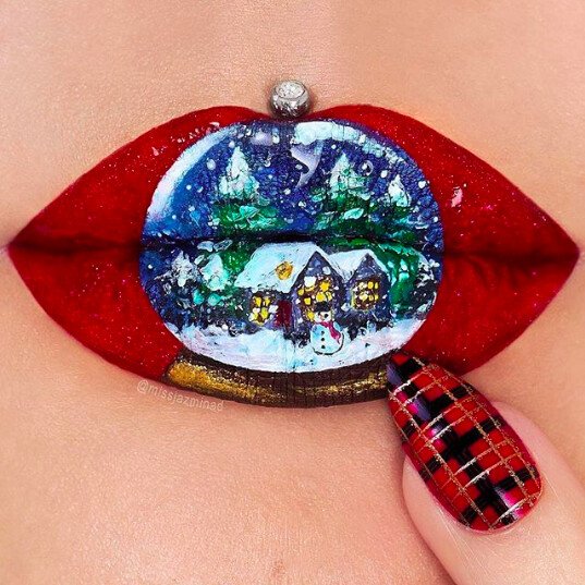 рисунок на губах