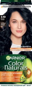 Garnier Стойкая питательная крем-краска для волос Color Naturals, оттенок 2.10, Иссиня-черный