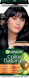 Garnier Стойкая питательная крем-краска для волос Color Naturals, оттенок 1.10, Холодный черный