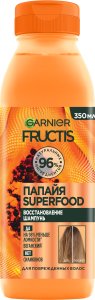 Garnier Fructis шампунь Папайя Superfood Восстановление для поврежденных волос, 350 мл
