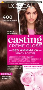 L'Oreal Paris Краска-уход для волос Casting Creme Gloss, оттенок 400, Каштановый