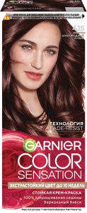 Garnier Стойкая крем-краска для волос "Color Sensation, Роскошь цвета" оттенок 4.15, Благородный рубин, 112 мл