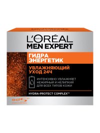 L'Oreal Paris Men Expert Гидра Энергетик Крем для лица "Увлажняющий уход 24ч", мужской, для всех типов кожи, 50 мл