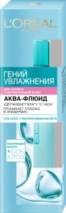 L'Oreal Paris Аква-флюид для лица "Гений Увлажнения" для сухой и чувствительной кожи, 70 мл, с экстрактом Алоэ