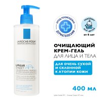 LA ROCHE-POSAY LIPIKAR Syndet AP+ Липидовосстанавливающий очищающий крем-гель для лица и тела, 400 мл