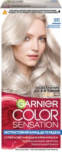 Garnier Стойкая крем-краска для волос "Color Sensation, Платиновый Блонд", 911, Дымчатый Ультраблонд, 112 мл.