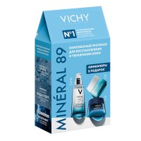 Набор VICHY MINERAL 89 Комплексный ежедневный уход для интенсивного увлажнения и укрепления защитного барьера кожи:
1. VICHY MINERAL 89 Гель-сыворотка для всех типов кожи, 50 мл
2. VICHY MINERAL 89 Крем увлажняющий для всех типов кожи 72 ч, 15 мл
3.