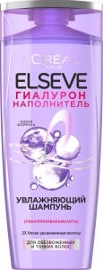 L'Oreal Paris Увлажняющий Шампунь Elseve, Гиалурон Наполнитель, для обезвоженных и тонких волос, с гиалуроновой кислотой, 400 мл