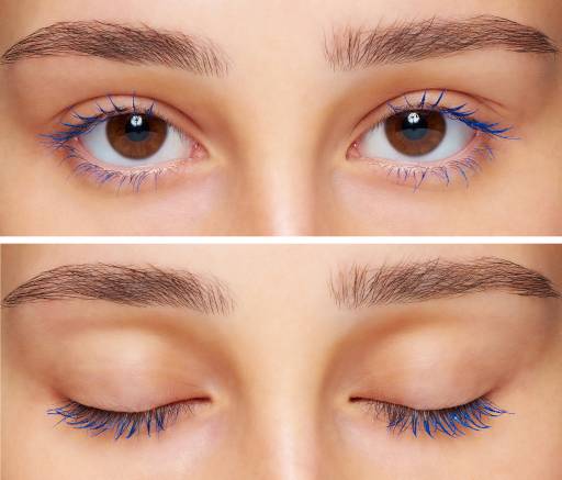 синяя тушь для карих глаз