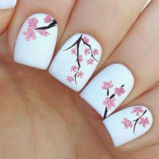 Веточка сакуры на ногтях: пошаговая инструкция фото 24681