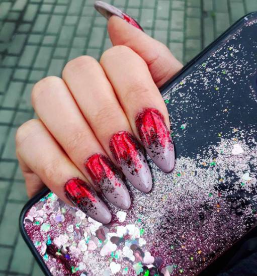 красное омбре