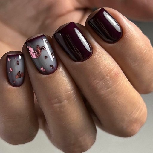 двухцветный маникюр