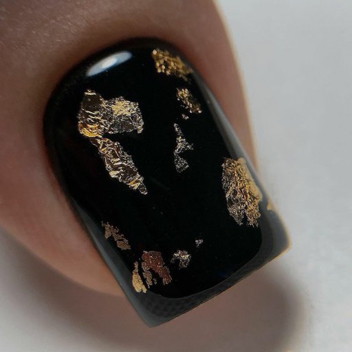 черный лак с фольгой