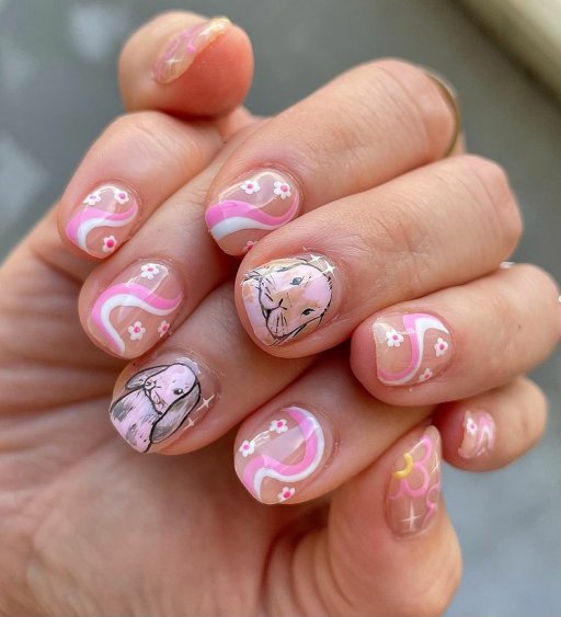 радужный маникюр